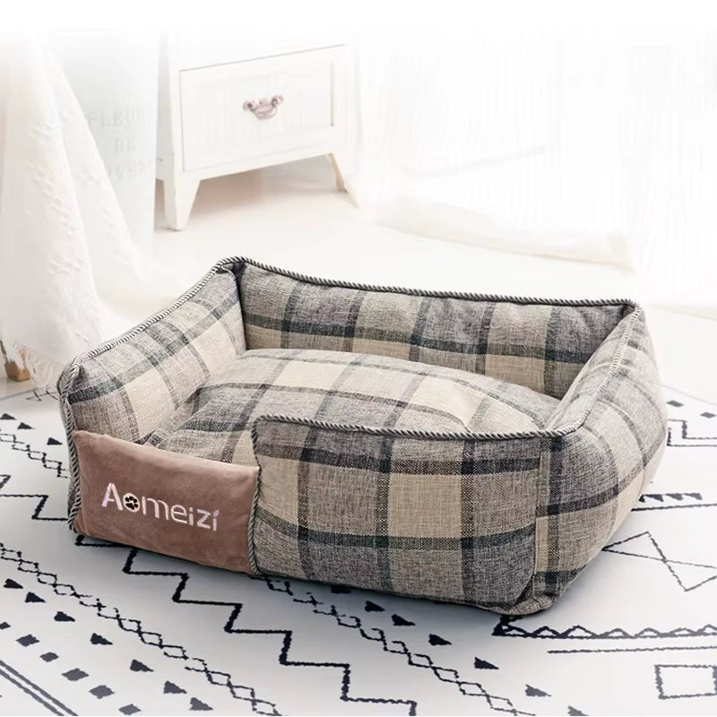 Dog Beds Warm Sleeping Cotton Puppy Bed Washable Detachable Oxford Cloth Kennel Cat Nest Bottom Waterproof Small Cat&Dog Nest - My CTC Pet Store