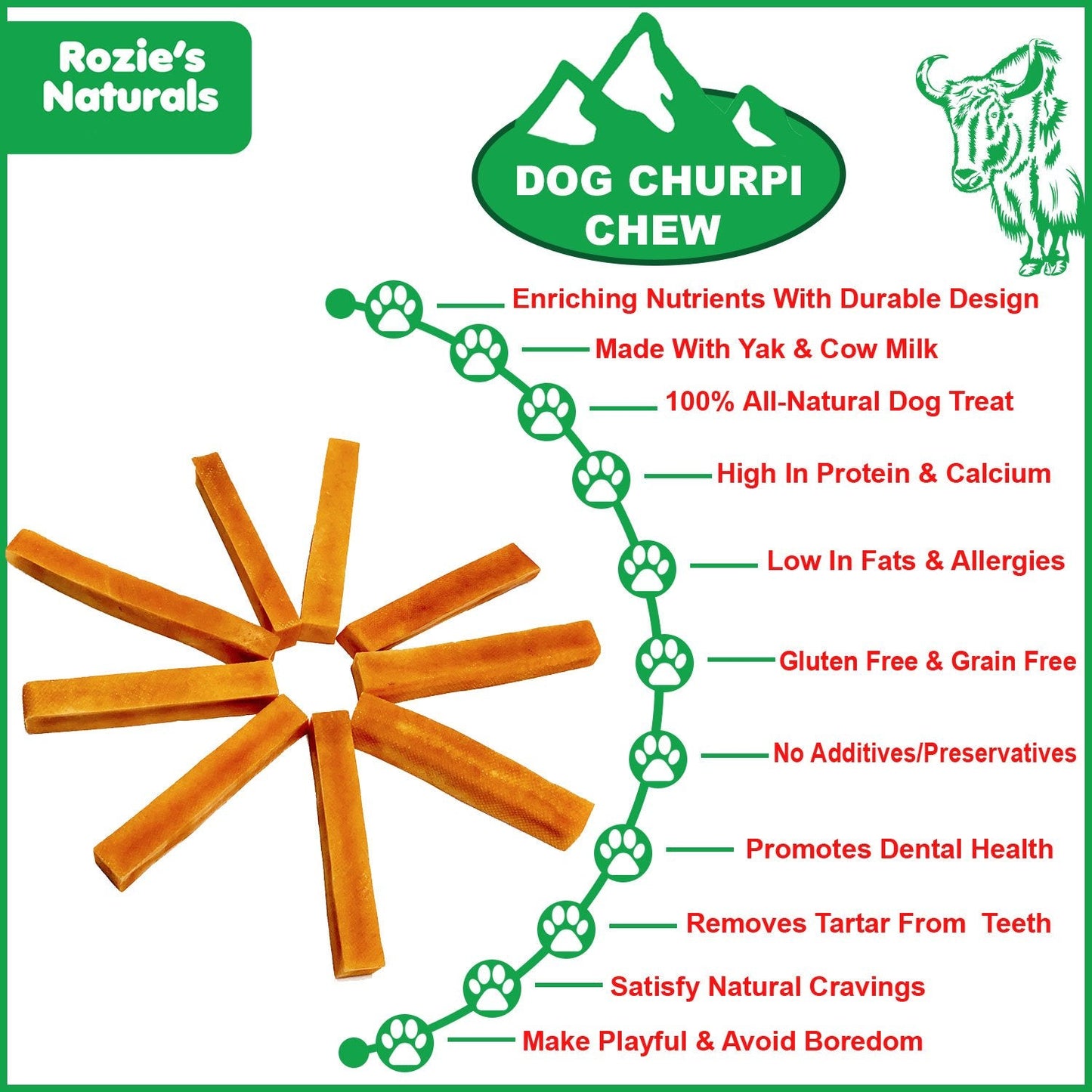 Yak Cheese Churpi Dog Chews - 2 Count - 5.5 oz - My CTC Pet Store