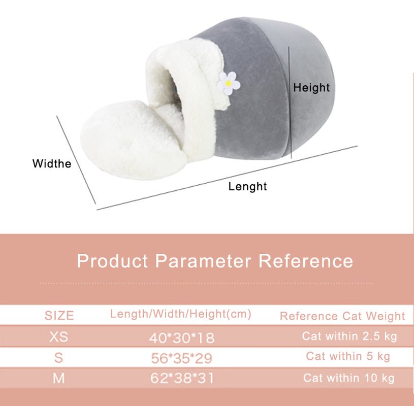 3 - In - 1 Cat and Dog Pet House Basin - Shaped Cave Soft Bed - My CTC Pet Store