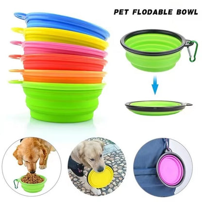 350/1000Ml Large Collapsible Dog Pet Folding Silicone Bowl Outdoor Travel Portable Puppy Food Container Feeder Dish Bowl - My CTC Pet Store
