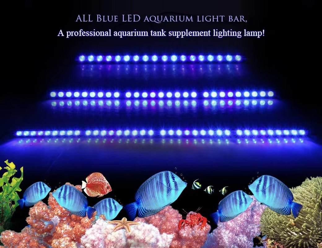 54W/81W/108W Led Aquarium Light with Only 470Nm Blue Spectrum Strip Light Beautiful Your Coral Reef Fish Tank Lamp - My CTC Pet Store