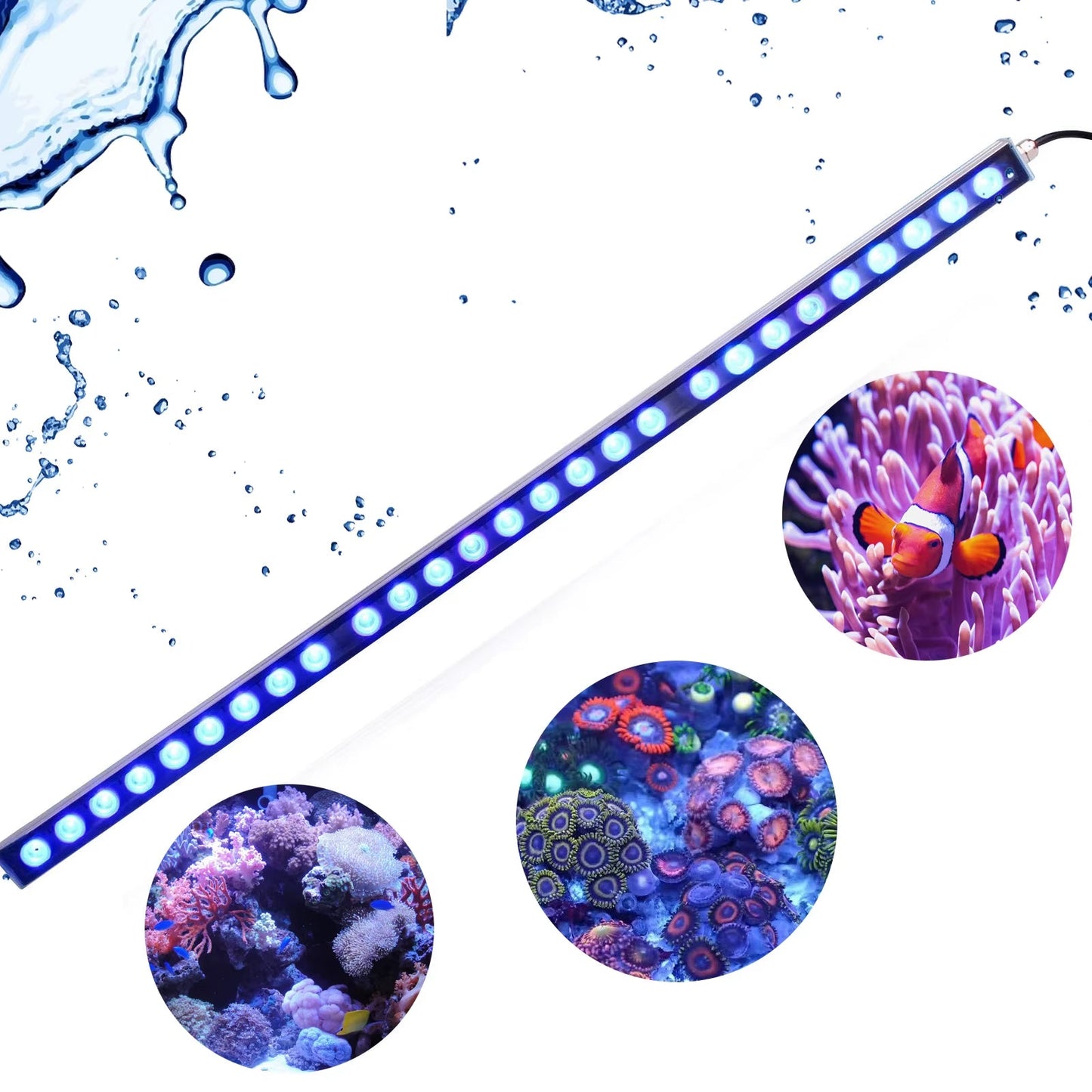 54W/81W/108W Led Aquarium Light with Only 470Nm Blue Spectrum Strip Light Beautiful Your Coral Reef Fish Tank Lamp - My CTC Pet Store