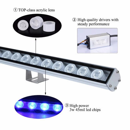 54W/81W/108W Led Aquarium Light with Only 470Nm Blue Spectrum Strip Light Beautiful Your Coral Reef Fish Tank Lamp - My CTC Pet Store