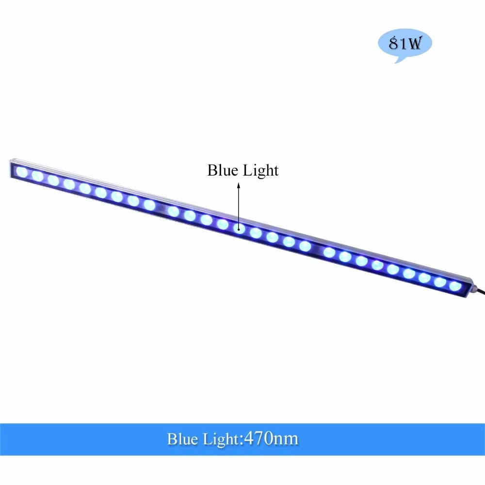 54W/81W/108W Led Aquarium Light with Only 470Nm Blue Spectrum Strip Light Beautiful Your Coral Reef Fish Tank Lamp - My CTC Pet Store