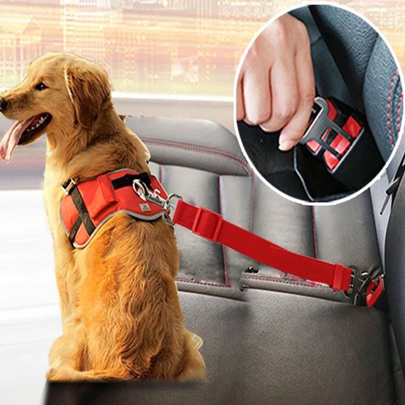 Adjustable Pet Cat Dog Car Seat Belt Pet Seat Vehicle Dog Harness Lead Clip Safety Lever Traction Dog Collars Dogs Accessoires Pets Products - My CTC Pet Store