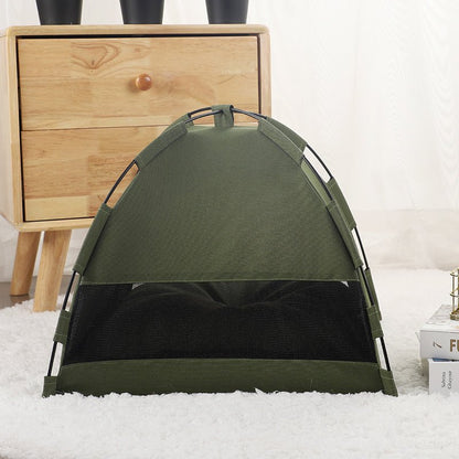 Cat Tent Cooling Mat Dog House Pet Sofa Camping Dog Bed With Cushion - My CTC Pet Store