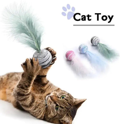 Cat Toy Feather Ball - My CTC Pet Store