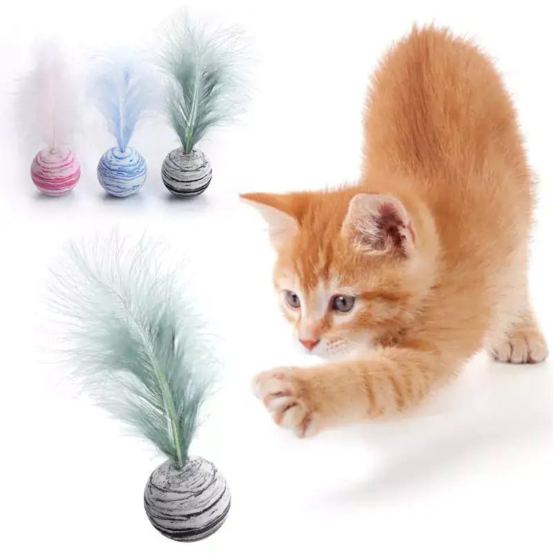 Cat Toy Feather Ball - My CTC Pet Store