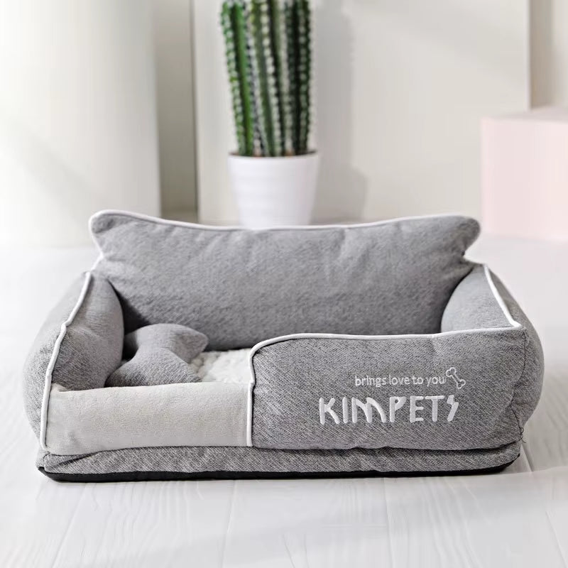 Dog Beds Warm Sleeping Cotton Puppy Bed Washable Detachable Oxford Cloth Kennel Cat Nest Bottom Waterproof Small Cat&Dog Nest - My CTC Pet Store