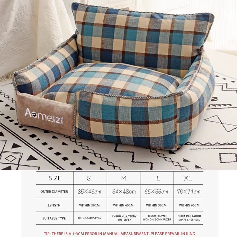 Dog Beds Warm Sleeping Cotton Puppy Bed Washable Detachable Oxford Cloth Kennel Cat Nest Bottom Waterproof Small Cat&Dog Nest - My CTC Pet Store