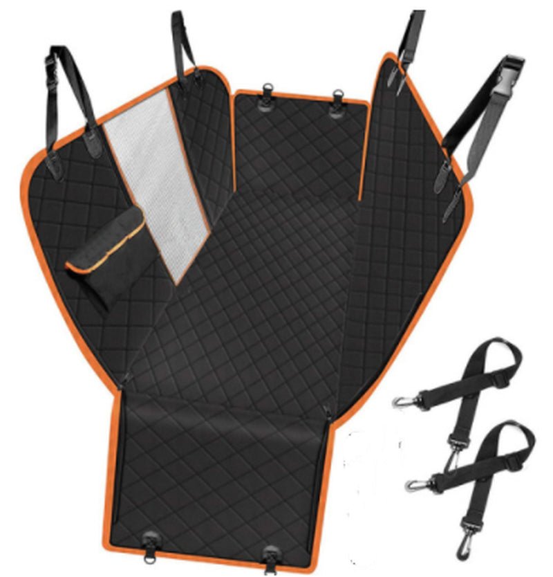 Dog Car Seat Cover View Mesh Pet Carrier Hammock Safety Protector Car Rear Back Seat Mat with Zipper and Pocket for Travel - My CTC Pet Store