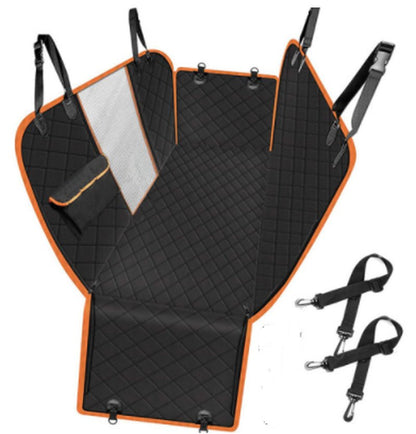 Dog Car Seat Cover View Mesh Pet Carrier Hammock Safety Protector Car Rear Back Seat Mat with Zipper and Pocket for Travel - My CTC Pet Store