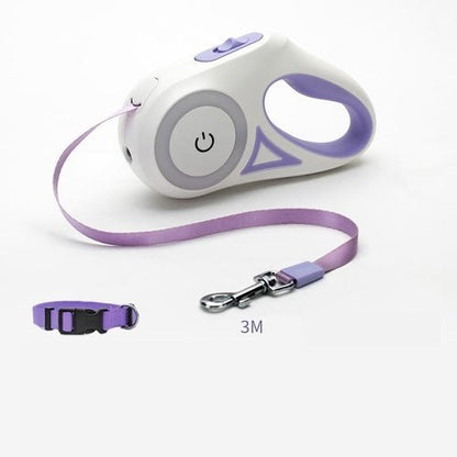 Dog Leash Retractable Leash And Dog Collar Spotlight Automatic Pet Dog - My CTC Pet Store