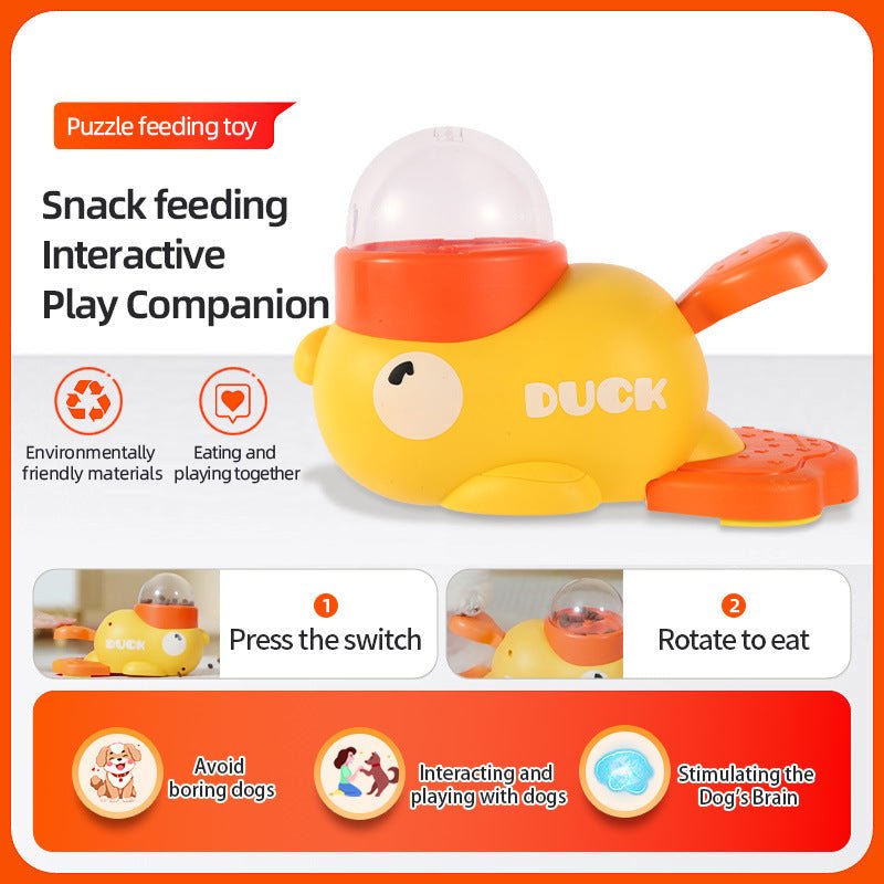Dog Puzzle Feeder Interactive Pet Food Treat Dispenser Cartoon Duck - My CTC Pet Store