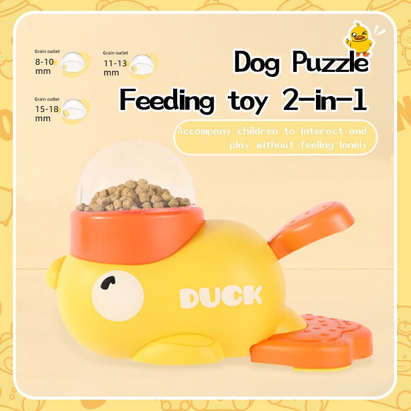 Dog Puzzle Feeder Interactive Pet Food Treat Dispenser Cartoon Duck - My CTC Pet Store