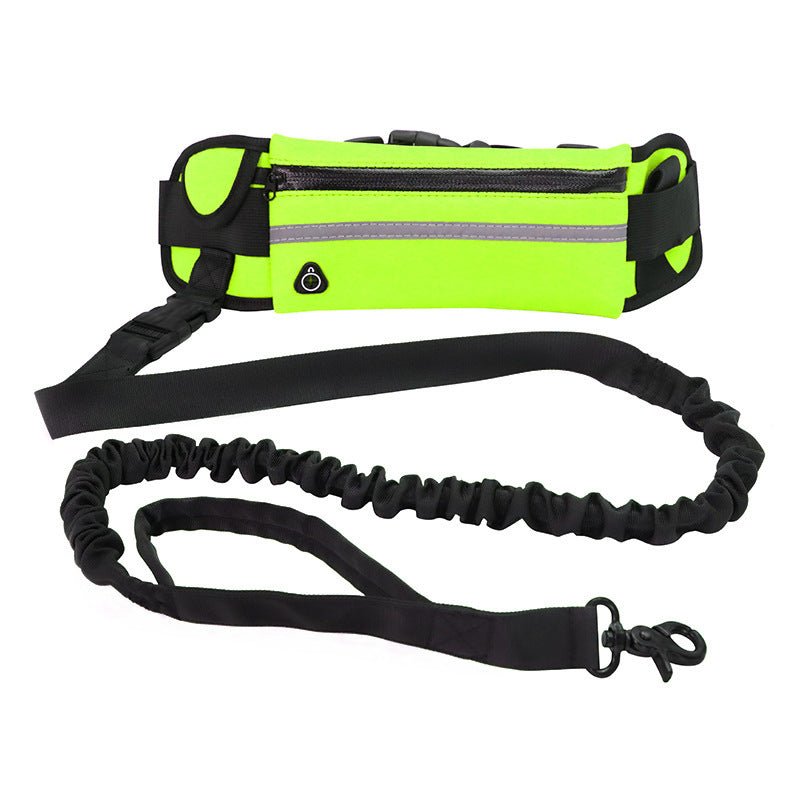 Hands Free Dog Leash Pet Walking and Training Belt with Shock Absorbing Bungee Leash for up to 180Lbs Large Dogs Phone Pocket and Water Bottle Holder - My CTC Pet Store