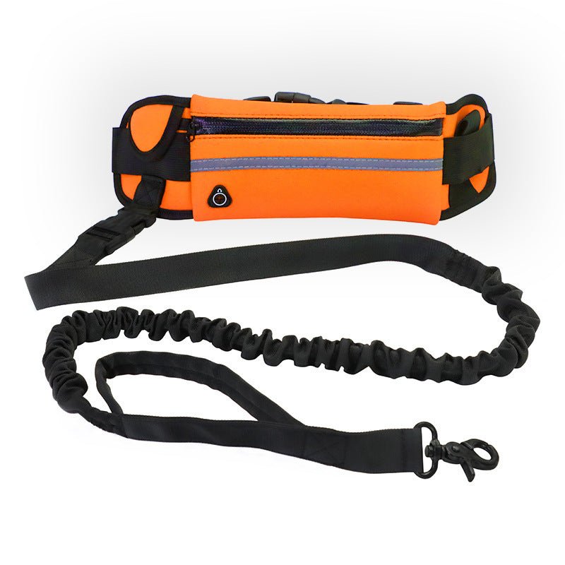 Hands Free Dog Leash Pet Walking and Training Belt with Shock Absorbing Bungee Leash for up to 180Lbs Large Dogs Phone Pocket and Water Bottle Holder - My CTC Pet Store
