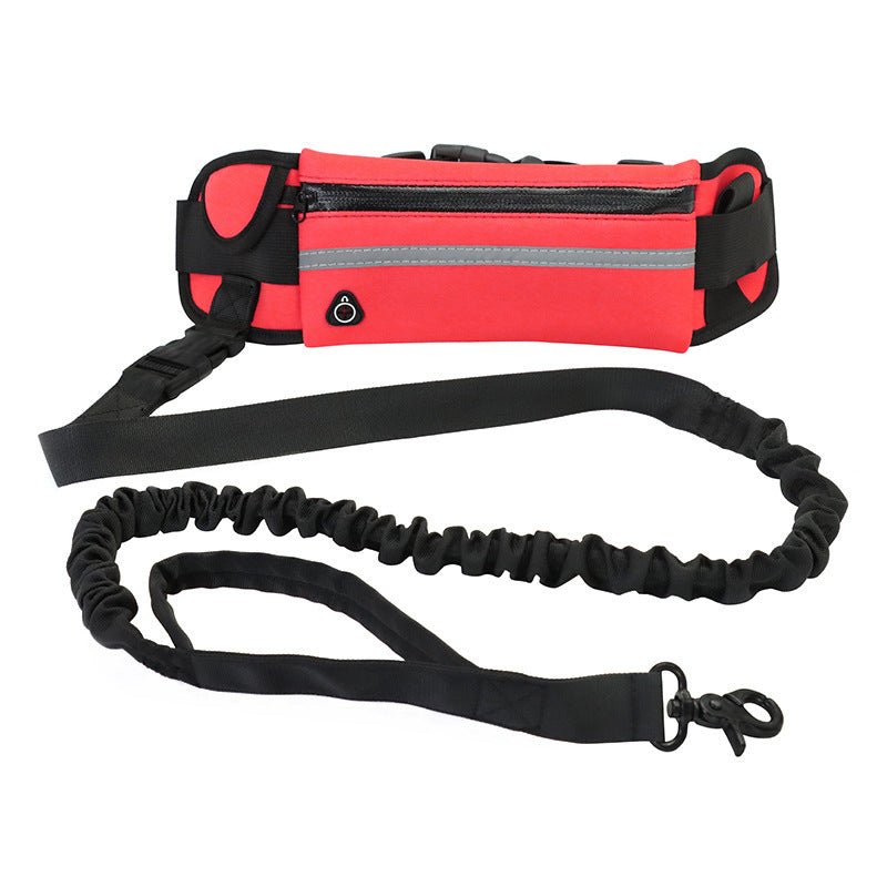 Hands Free Dog Leash Pet Walking and Training Belt with Shock Absorbing Bungee Leash for up to 180Lbs Large Dogs Phone Pocket and Water Bottle Holder - My CTC Pet Store