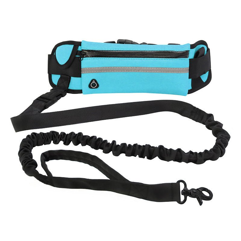 Hands Free Dog Leash Pet Walking and Training Belt with Shock Absorbing Bungee Leash for up to 180Lbs Large Dogs Phone Pocket and Water Bottle Holder - My CTC Pet Store