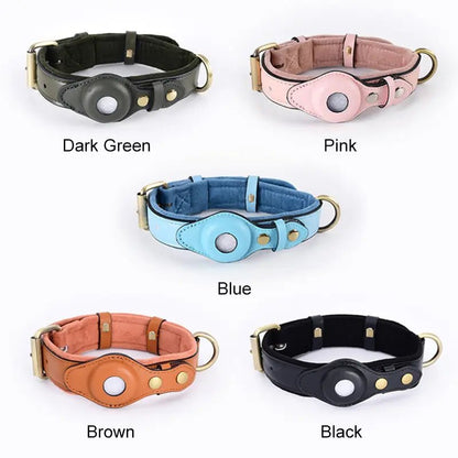 Leather Anti - Lost Dog Collar - My CTC Pet Store