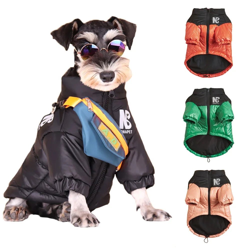 Luxury Dog down Jacket Winter Pet Clothes for Small Dogs Reflective Large Dog Coat French Bulldog Costume Labrador Husky Outfits - My CTC Pet Store
