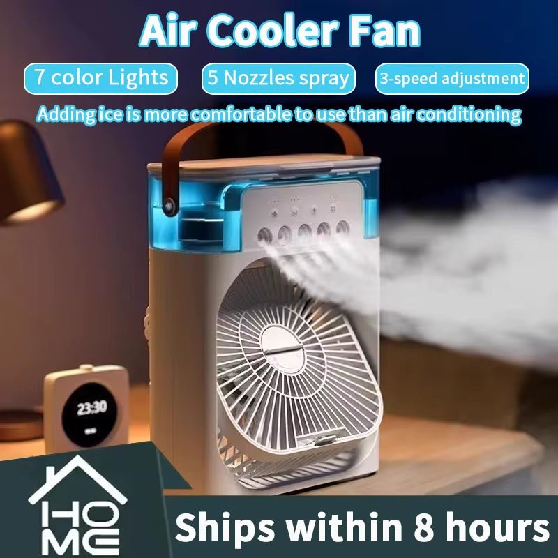 3-in-1 Portable Fan Air Conditioner & Humidifier with LED Night Light - My CTC Pet Store