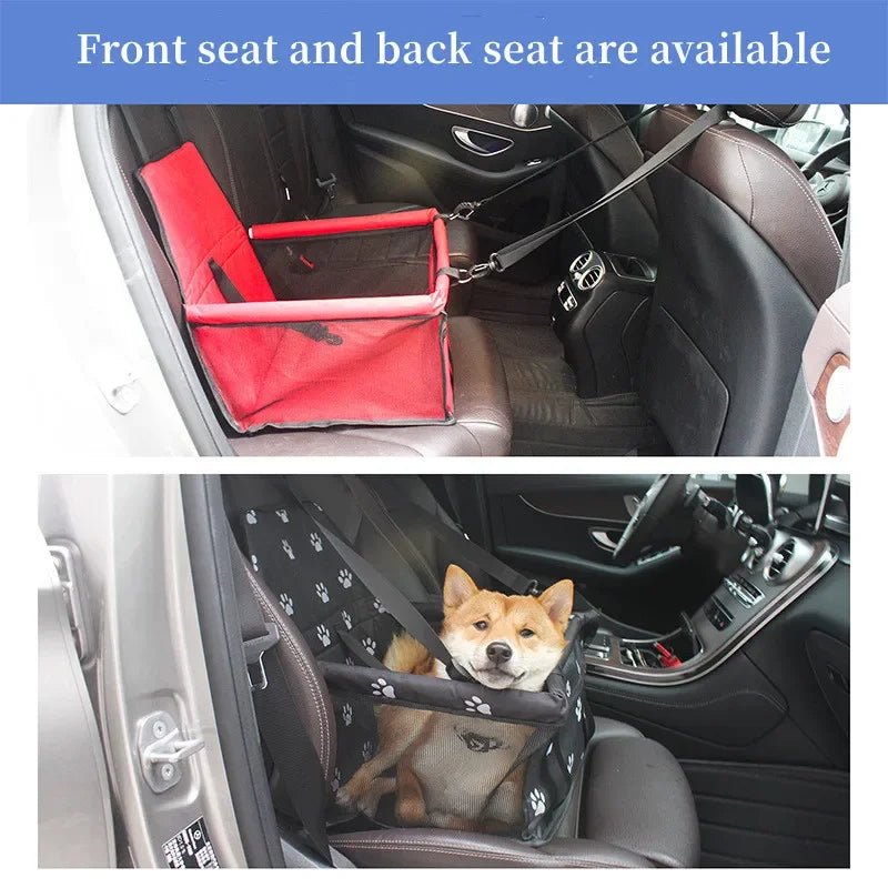 Pet Car Bed Carrier Safety Seat Bag Waterproof Basket Folding Hammock Carriers Bag for Cat Dogs Safety Travelling Mesh Bags Pad - My CTC Pet Store