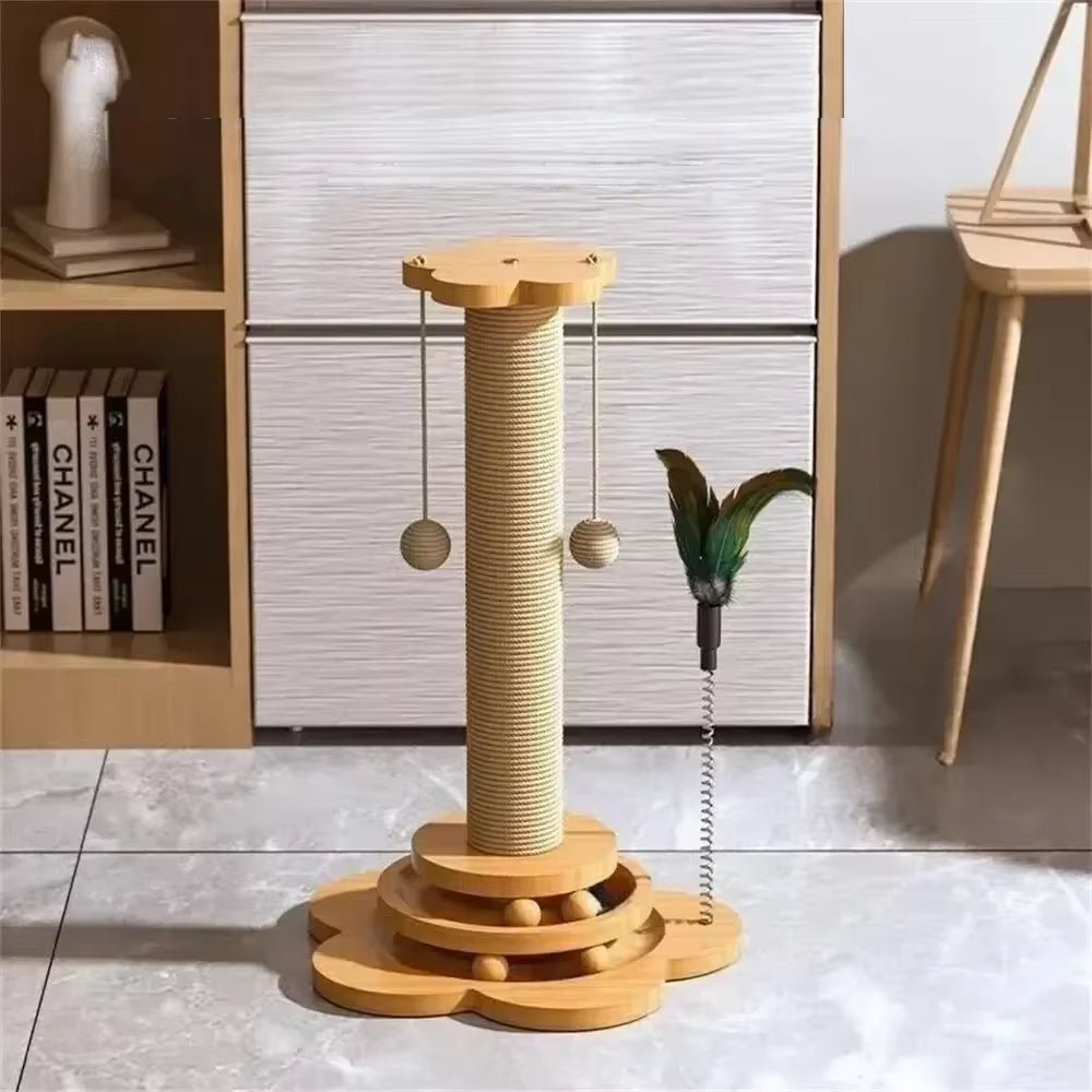 Pet Cat Toy Cat Scratcher Cat Turntable Funny Cat Stick Balls Durable Sisal Scratching Board Cat Supplies Cat Grab Column - My CTC Pet Store