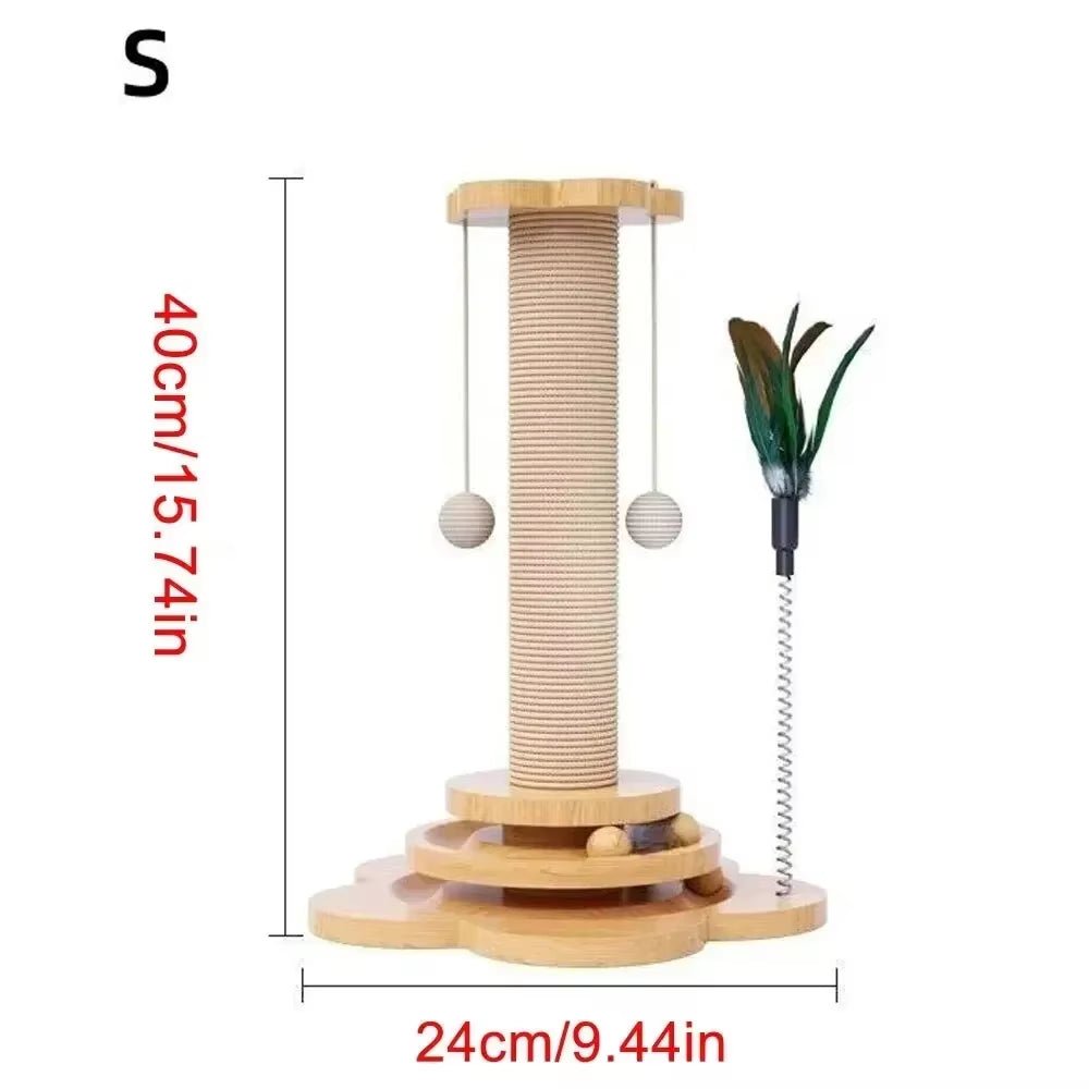 Pet Cat Toy Cat Scratcher Cat Turntable Funny Cat Stick Balls Durable Sisal Scratching Board Cat Supplies Cat Grab Column - My CTC Pet Store