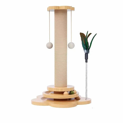 Pet Cat Toy Cat Scratcher Cat Turntable Funny Cat Stick Balls Durable Sisal Scratching Board Cat Supplies Cat Grab Column - My CTC Pet Store