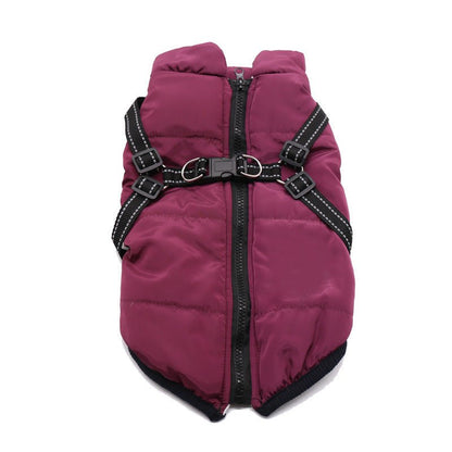 Pet Clothes Winter Dog Cotton Coat Chest Back Integrated Cotton Vest - My CTC Pet Store