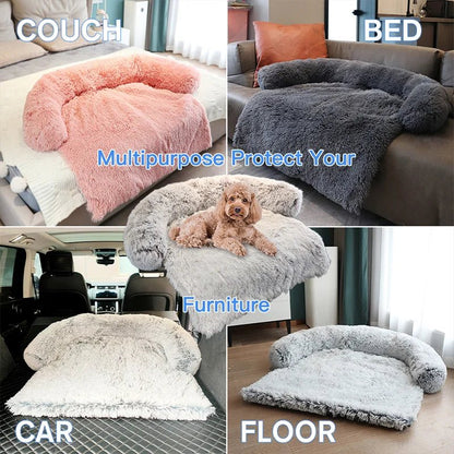 Removable Plush Pet Large Dog Bed Sofa House Mat Kennel Winter Warm Cat Pad Washable Calming Cushion Blanket Cover Nest Car New - My CTC Pet Store