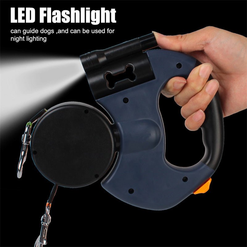 Retractable Dog Leash For Small Dogs Reflective Dual Pet Leash Lead - My CTC Pet Store