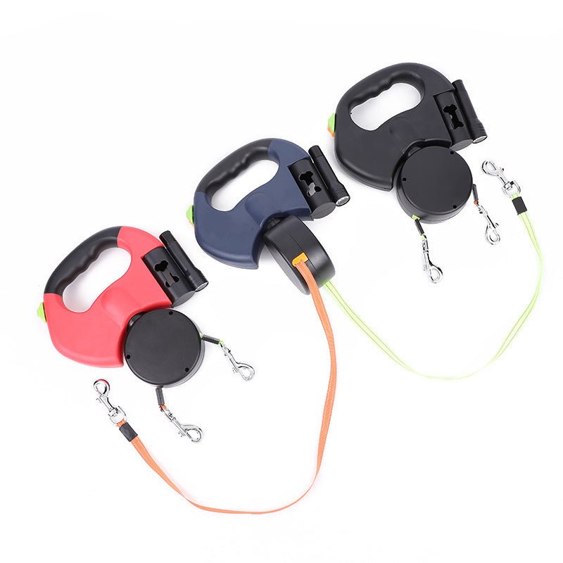 Retractable Dog Leash For Small Dogs Reflective Dual Pet Leash Lead - My CTC Pet Store