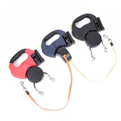 Retractable Dog Leash For Small Dogs Reflective Dual Pet Leash Lead - My CTC Pet Store
