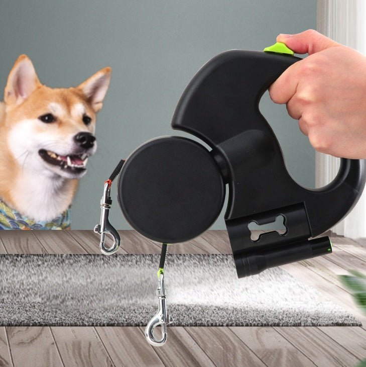Retractable Dog Leash For Small Dogs Reflective Dual Pet Leash Lead - My CTC Pet Store