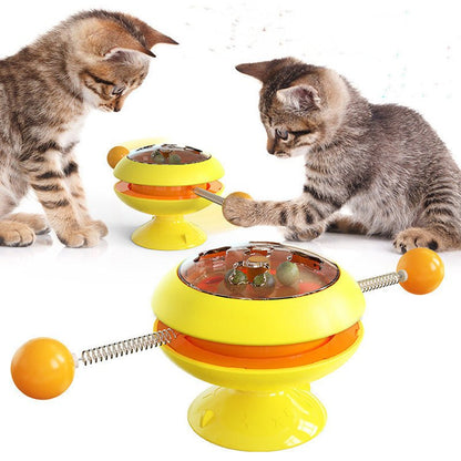 Rotatable Cat Toys Supplies with Catnip Interactive Training Toys for Cats Kitten Cat Accessories Pet Products - My CTC Pet Store