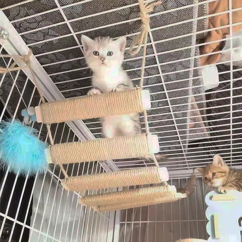 Various Sizes Cat Bridge Use for Cat Cage Sisal Rope Cat Ladder Pet Furniture Cat Step Scratcher Post Kitten Toys Cat Tree Tower - My CTC Pet Store