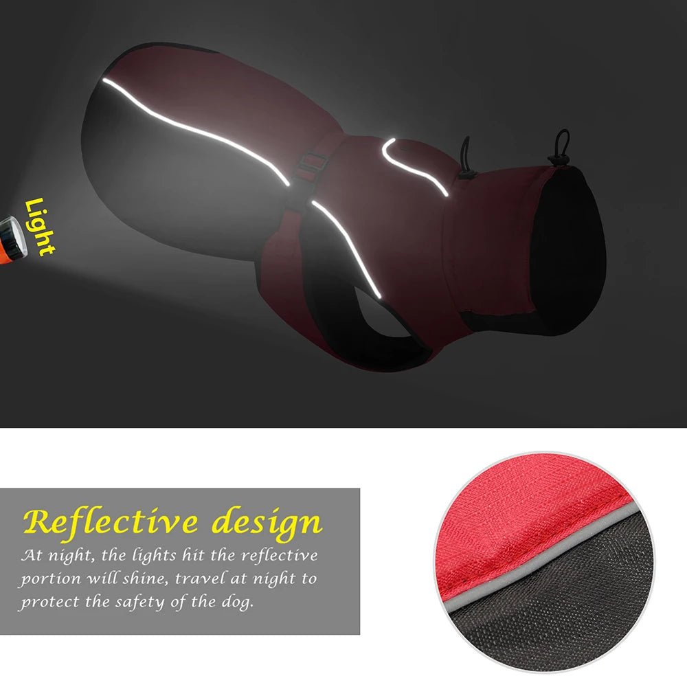 Waterproof Big Dog Clothes Warm Large Dog Coat Jacket Reflective Raincoat Clothing for Medium Large Dogs French Bulldog XL - 6XL - My CTC Pet Store