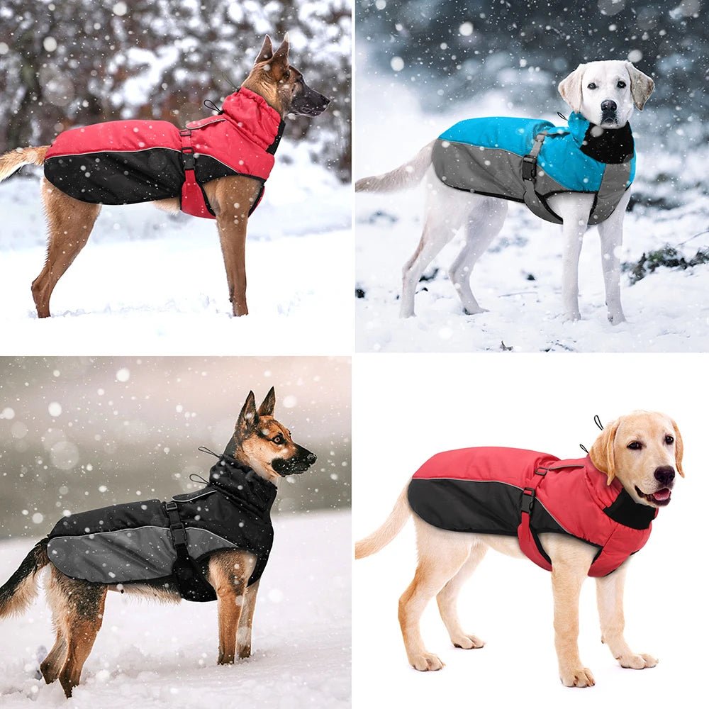 Waterproof Big Dog Clothes Warm Large Dog Coat Jacket Reflective Raincoat Clothing for Medium Large Dogs French Bulldog XL - 6XL - My CTC Pet Store